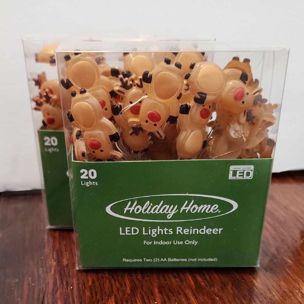Holiday Home LED Reindeer String Lights - Tan